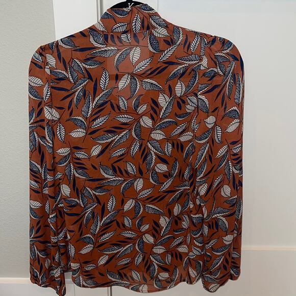 Love Encounter Blouse Top Rust, Burnt Orange, Tan Color Small - Picture 2 of 5